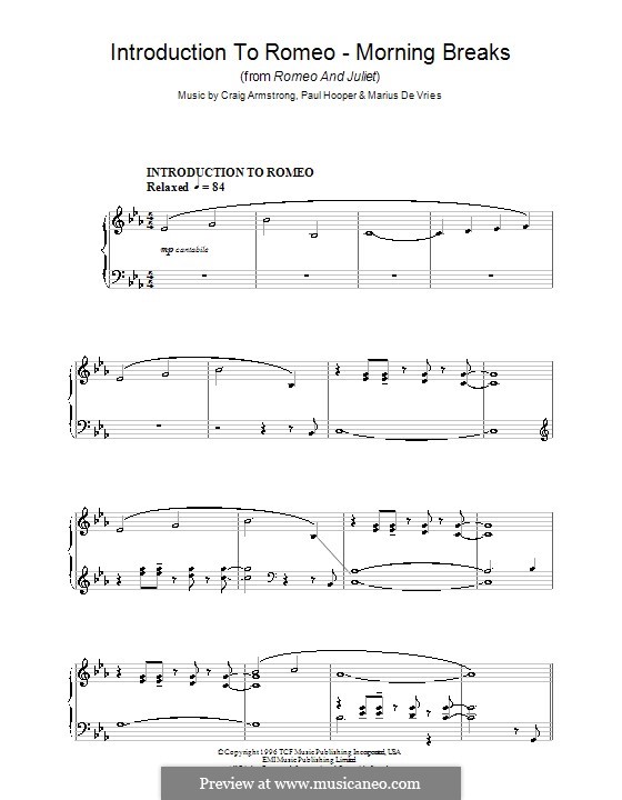 Introduction To Romeo Morning Breaks From Romeo And Juliet By M D