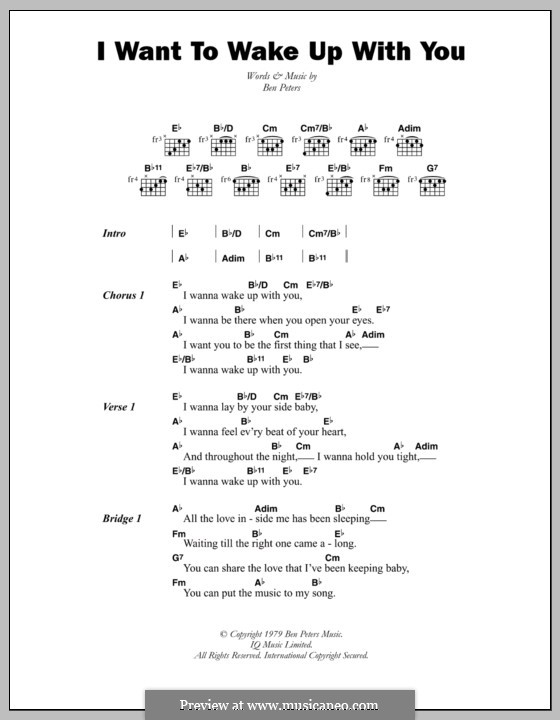 wake up time chords