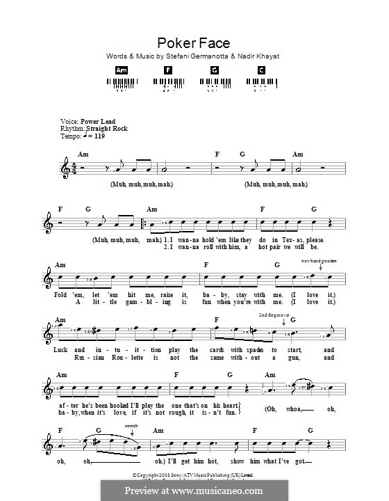 Poker Face Acoustic Ukulele Chords