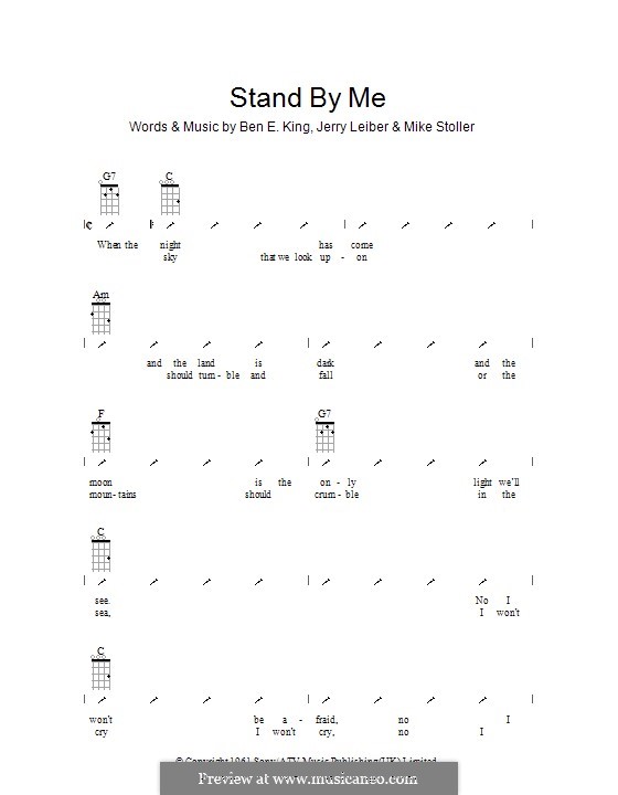 Stand By Me by B.E. King, J. Leiber, M. Stoller sheet music on MusicaNeo