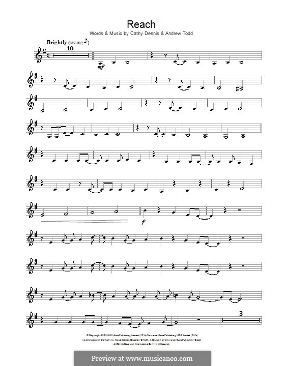 Reach S Club 7 By A Todd C Dennis Sheet Music On MusicaNeo