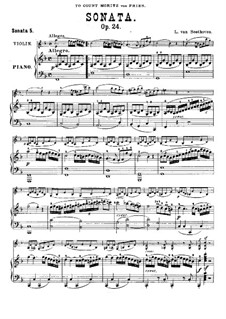 Sonata For Violin And Piano No 5 Spring Op 24 By L V Beethoven On