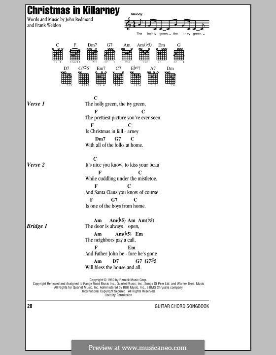 Christmas in Killarney (Frank Weldon) by J. Redmond on MusicaNeo