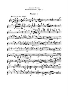 Concerto for Violin and Orchestra in A Minor B 108 Op 53 by A Dvořák