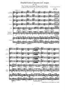 Concerto For Two Violins And String Orchestra In C Major Rv By A