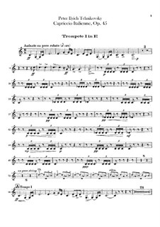 Italian Capriccio TH 47 Op 45 By P Tchaikovsky Sheet Music On MusicaNeo