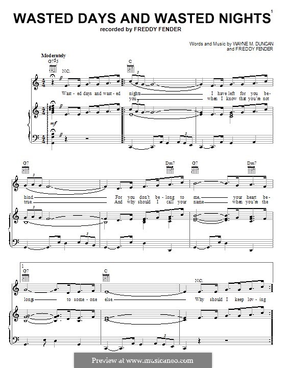 eagles wasted time piano sheet music pdf