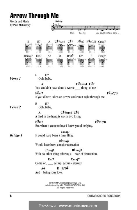 Arrow Through Me Von P McCartney Noten Auf MusicaNeo