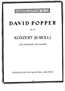 Concerto For Cello And Orchestra No 2 In E Minor Op 24 Por D Popper