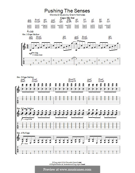 Pushing The Senses Feeder By G Nicholas Sheet Music On Musicaneo