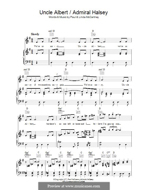 My uncle albert always has high. Paul MCCARTNEY Uncle Albert/Admiral Halsey. My Love Paul MCCARTNEY Ноты. Uncle Albert Admiral Halsey Paul MCCARTNEY, Linda MCCARTNEY. Холзи sorry Ноты для фортепиано.