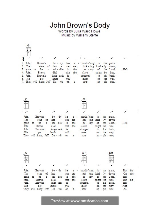 John Brown's Body by W. Steffe - sheet music on MusicaNeo