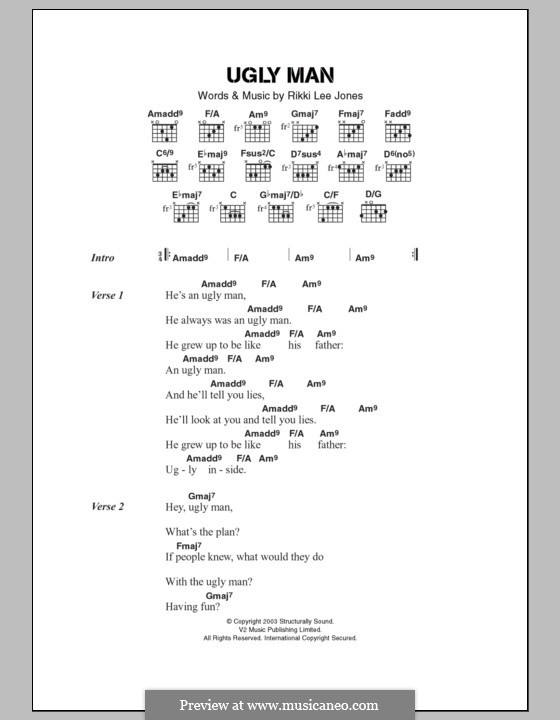 a of catalogue afternoons music sheet Ugly music by R.L. sheet  Man Jones on MusicaNeo