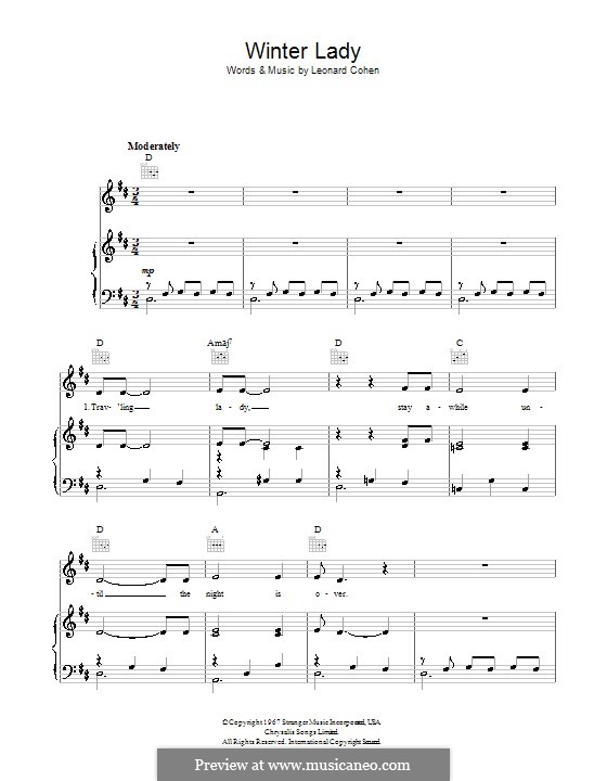 The Traitor by L. Cohen - sheet music on MusicaNeo