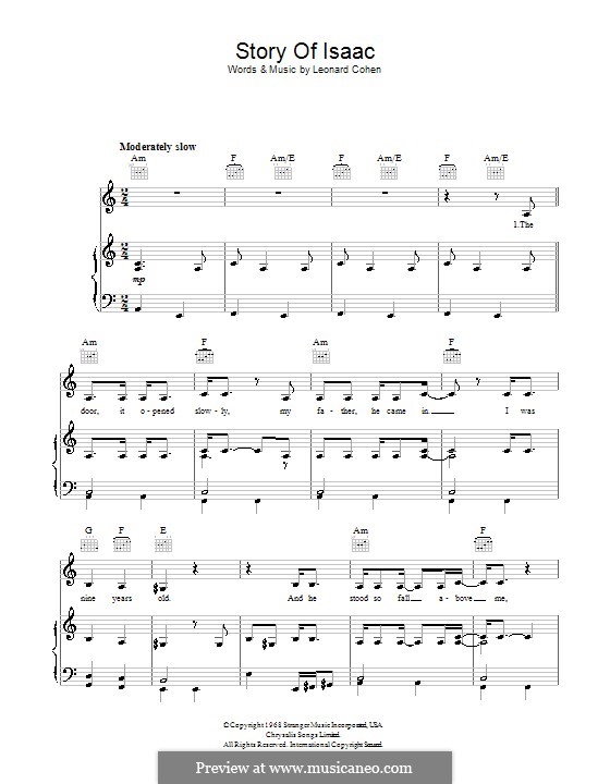 The Traitor by L. Cohen - sheet music on MusicaNeo