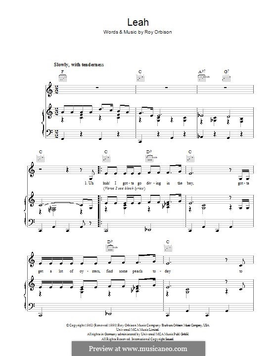 Roy Orbison: Pretty Paper sheet music for voice, piano or guitar