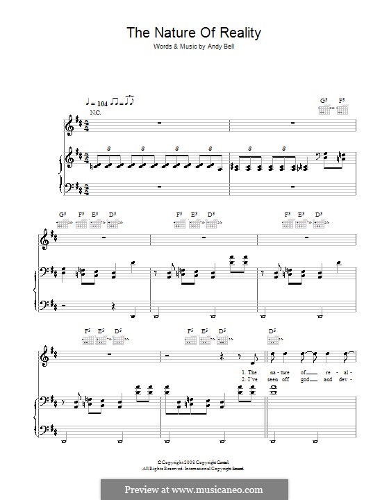 The Nature of Reality by A. Bell sheet music on
