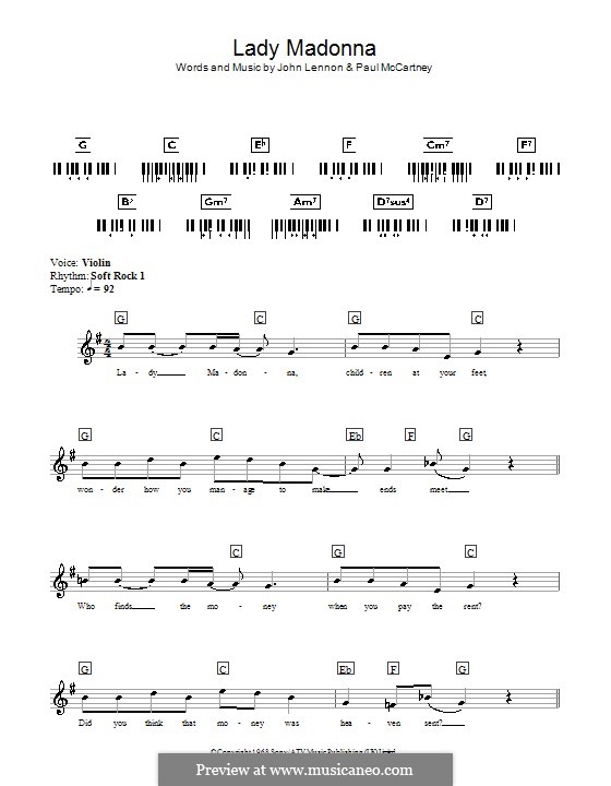 Lady Madonna (The Beatles) by J. Lennon, P. McCartney on MusicaNeo