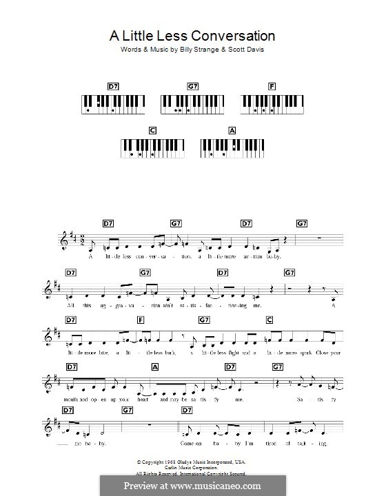 Элвис пресли little conversation. A little less Ноты. A little less Ноты для пианино. Elvis Presley a little less conversation. A little less conversation.