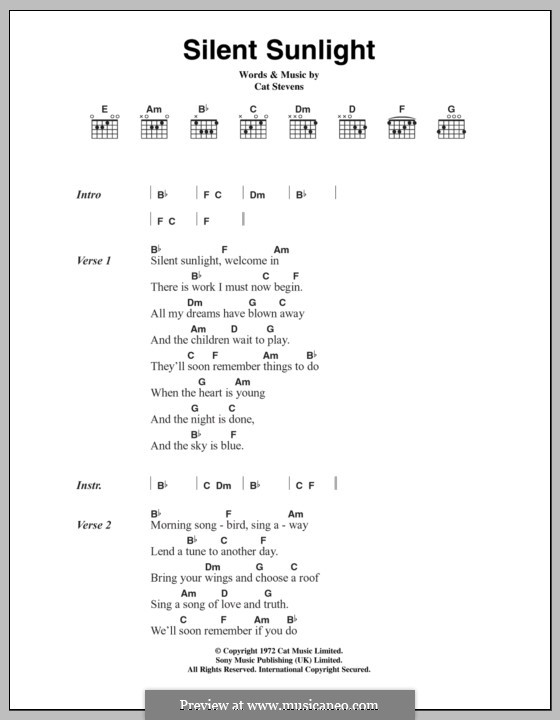 Silent Sunlight by C. Stevens - sheet music on MusicaNeo