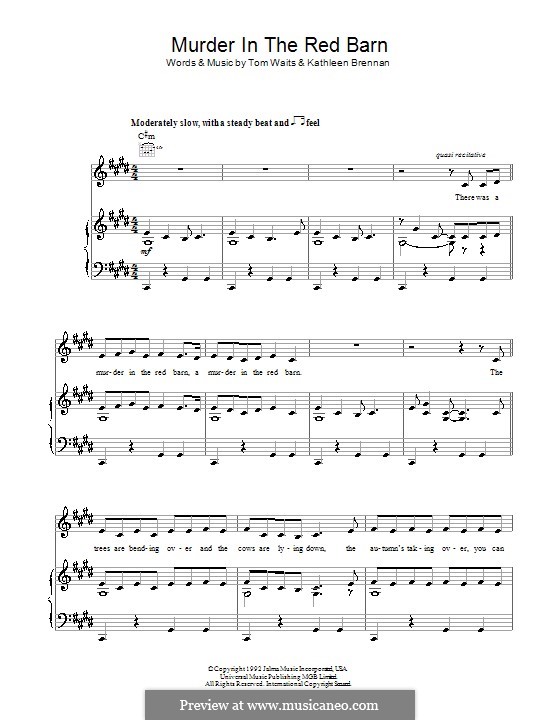 Murder in the Red Barn by K. Brennan - sheet music on MusicaNeo