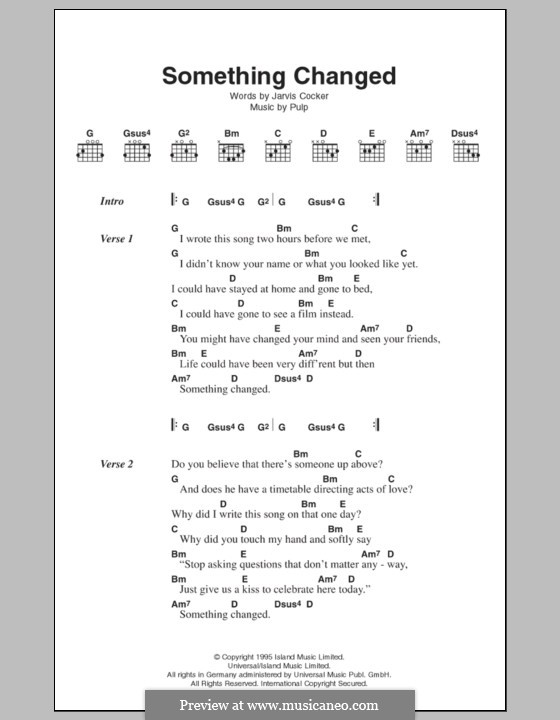 Mis-shapes by Pulp - sheet music on MusicaNeo