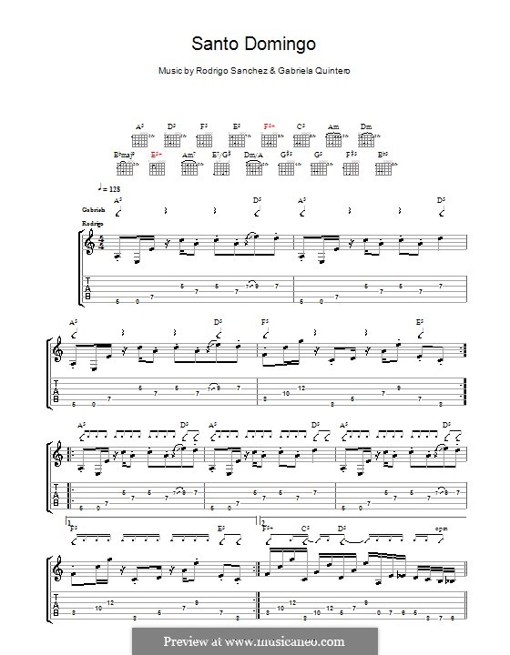 Santo Domingo by G. Quintero, R. Sánchez - sheet music on MusicaNeo