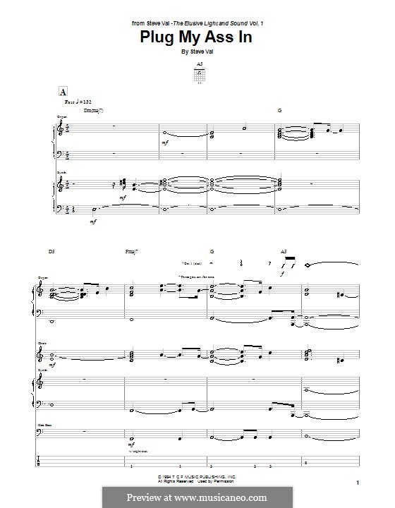 Plug My Ass In By S Vai Sheet Music On Musicaneo