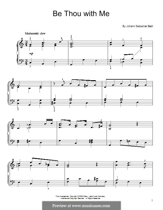 No.25 Bist Du Bei Mir (You Are With Me), Printable Scores, BWV 508 ...