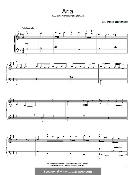 Goldberg Variations, BWV 988 by J.S. Bach - sheet music on MusicaNeo