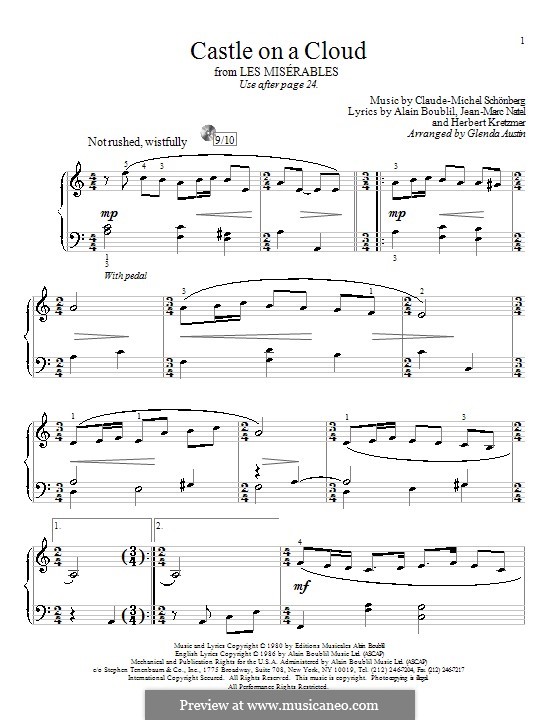 Castle on a Cloud – Discover the Sheet Music PDF for a Musical Journey