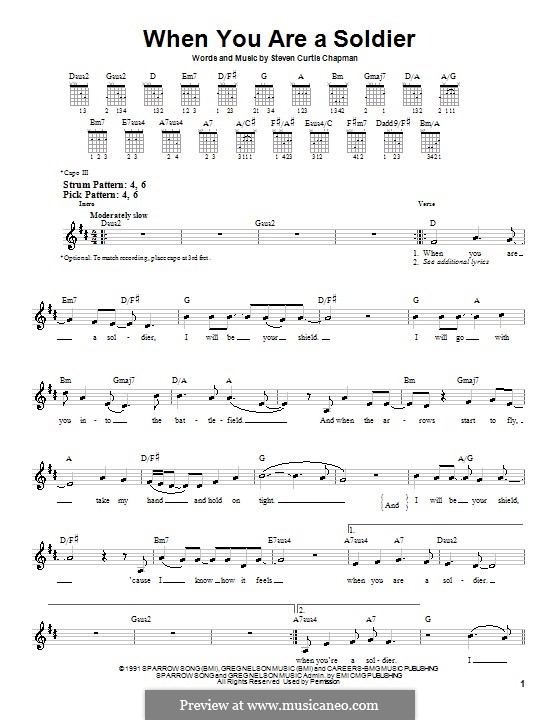 When You Are a Soldier by S.C. Chapman - sheet music on MusicaNeo