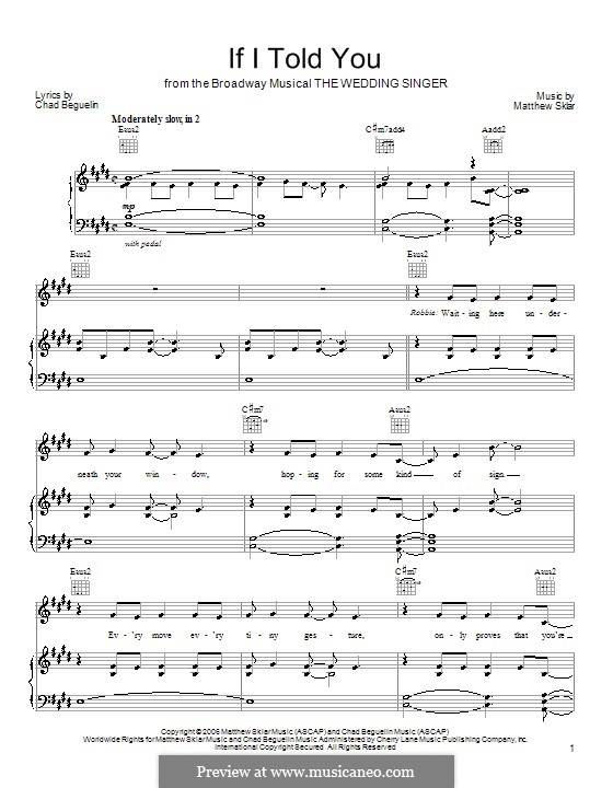 If I Told You by M. Sklar - sheet music on MusicaNeo