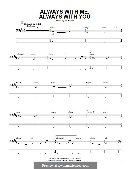 Always With Me, Always With You sheet music for guitar (tablature