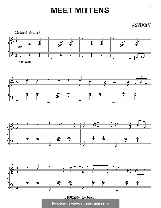 Meet Mittens by J. Powell - sheet music on MusicaNeo