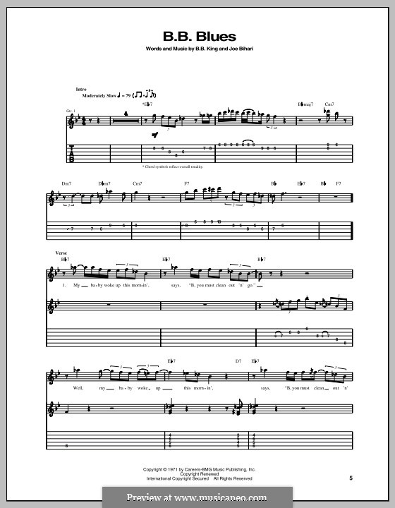 B.B. Blues By J. Bihari - Sheet Music On MusicaNeo