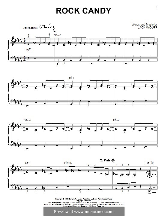 Rock Candy by J. McDuff - sheet music on MusicaNeo