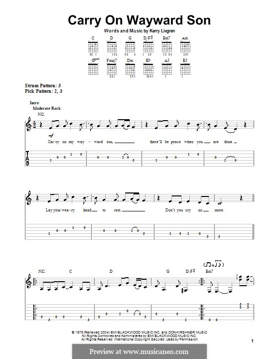 Гитары carry on. Carry on my Wayward табы. Carry on my Wayward son табы. Carry on my Wayward son Ноты. Carry on my Wayward son аккорды.