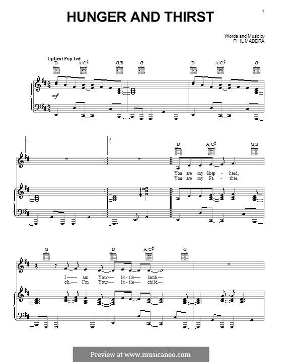 Hunger and Thirst (Susan Ashton) by P. Madeira - sheet music on MusicaNeo