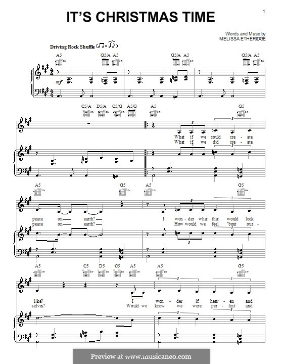 It's Christmas Time by M. Etheridge - sheet music on MusicaNeo