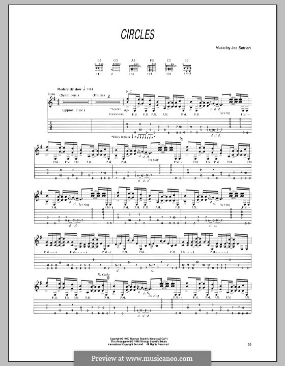 circles guitar sheet music