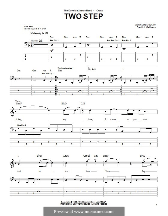 dave matthews sheet music guitar