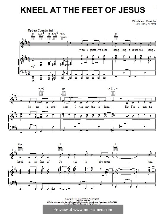 Kneel at the Feet of Jesus by W. Nelson - sheet music on MusicaNeo