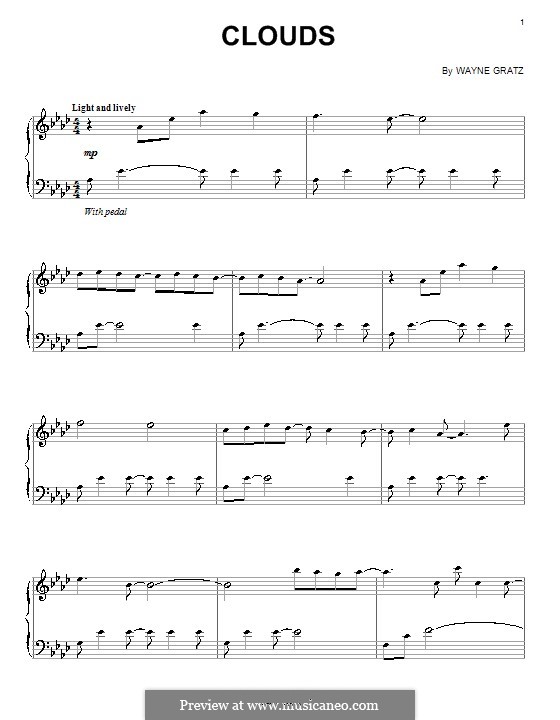 Clouds by W. Gratz - sheet music on MusicaNeo