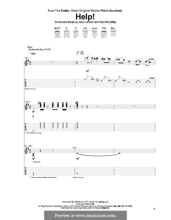 Help Beatles Chords - Nehru Memorial