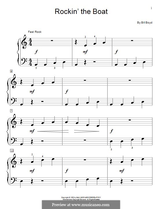 Rockin' the Boat by B. Boyd - sheet music on MusicaNeo