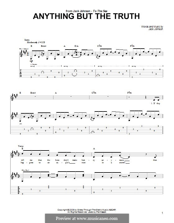 Anything But the Truth by J. Johnson - sheet music on MusicaNeo