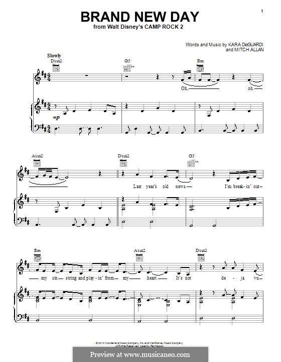 Brand New Day Demi Lovato By M Allan Sheet Music On Musicaneo