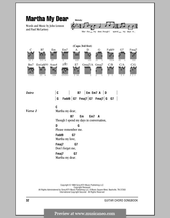 Martha My Dear (The Beatles) by J. Lennon, P. McCartney on MusicaNeo