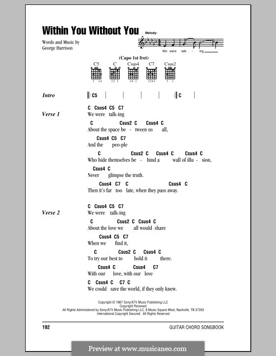 Within You without You (The Beatles) by G. Harrison on MusicaNeo